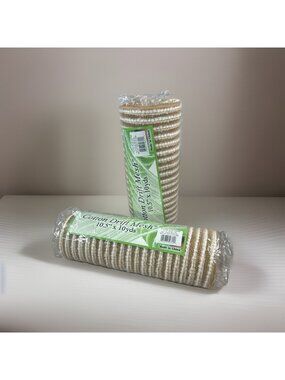 Lot of 2 New Rolls Decorative Cotton Drift Mesh Natural & White 10.5” X 10 Yrds